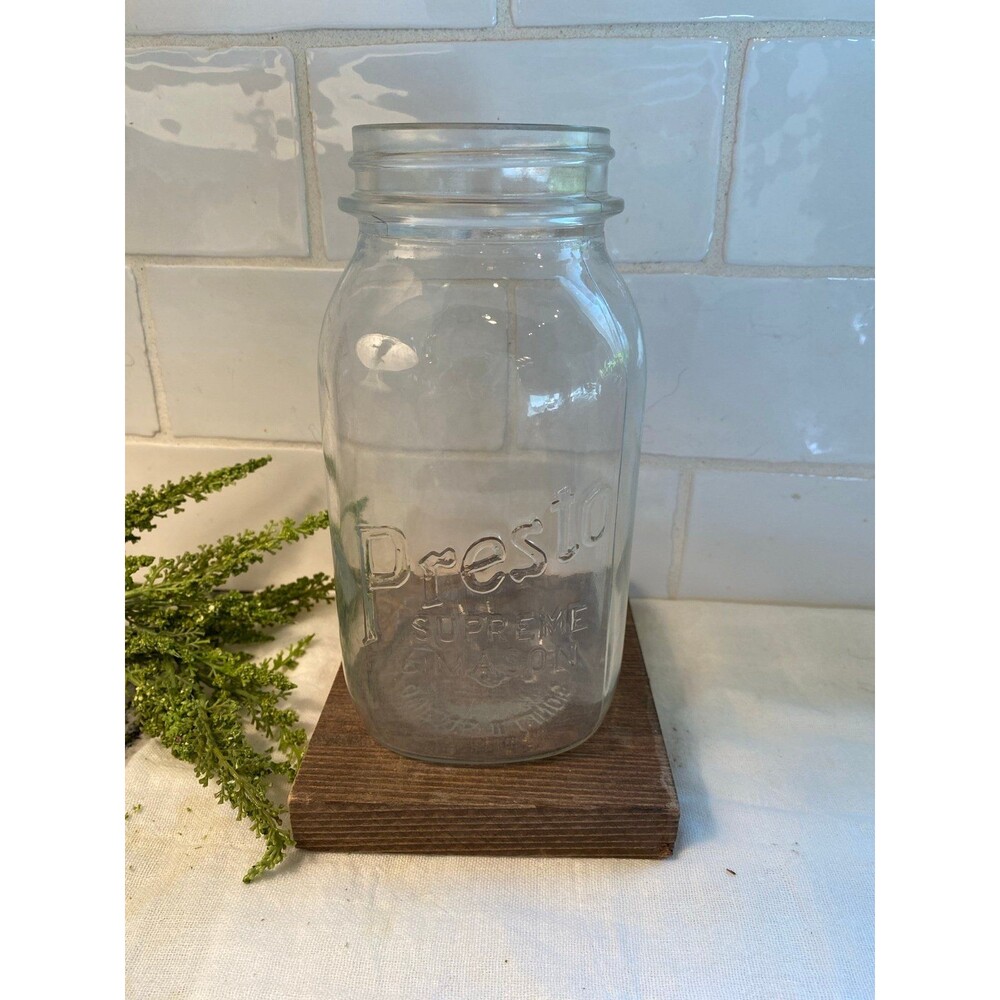 Presto‎ Supreme Glass Mason canning Jar circa 1930-1940